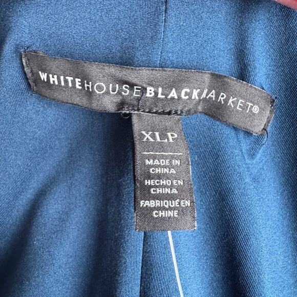 White‎ House Black Market Women’s Teal Embroidered Floral Velvet Dress XLP NEW - Picture 7 of 12